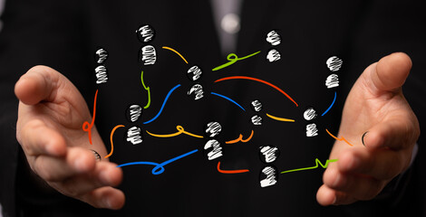 organization chart team concept networking