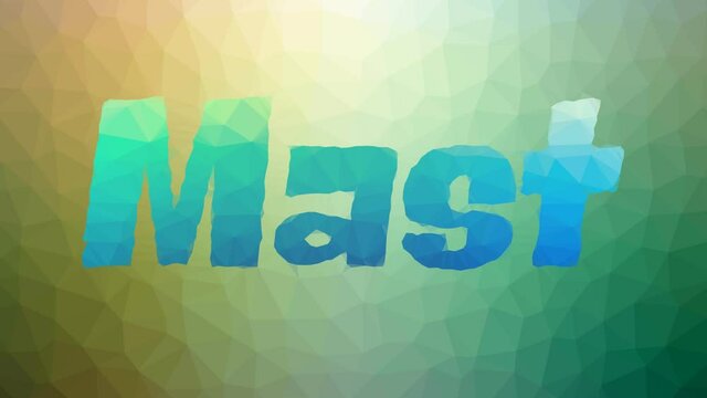 Mast fade technological tessellating looping animated triangles