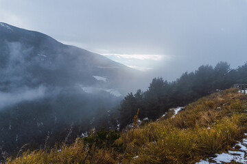 fog in the mountains