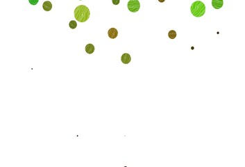 Light green, red vector template with circles.