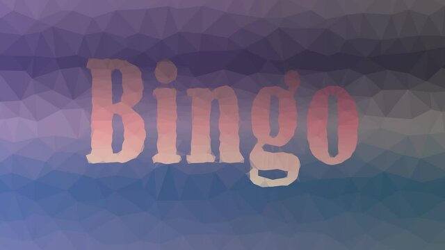 Bingo dissolving techno tessellated looping moving polygons