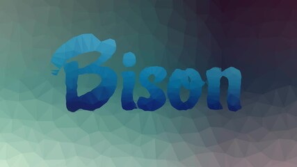 Bison fade weird tessellated looping pulsing triangles - Powered by Adobe
