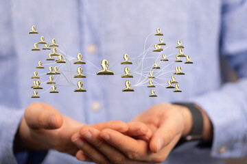 hierarchy connection team group digital