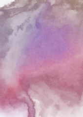 Abstract colorful watercolor on white background. Digital art painting.