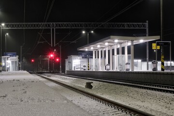 Zimowa stacja.