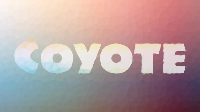 Coyote dissolving techno tessellated looping moving triangles