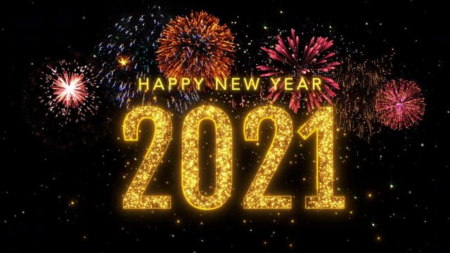 happy new year 2021 fireworks countdown video