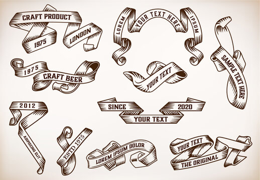 Set of Vintage Ribbons