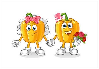 paprika wedding cartoon. cartoon mascot vector