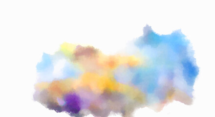 Watercolor painted background. Abstract Illustration wallpaper. Brush stroked painting. 2D Illustration.