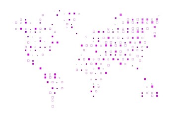 Naklejka premium Light Purple vector cover with polygonal style.