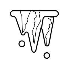 Icicle Frozen Winter line icon