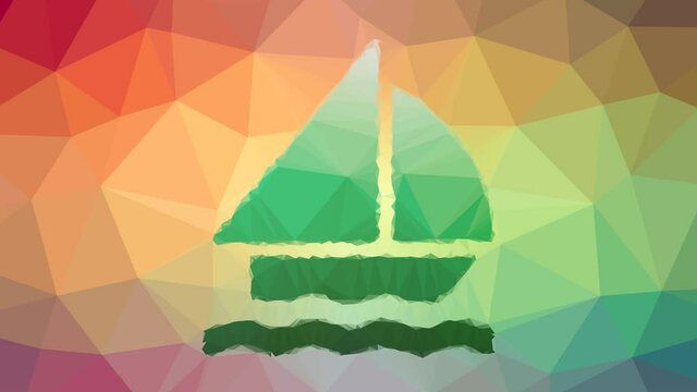 sail boat fade modern tessellating looping animated triangles
