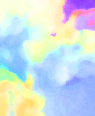 Watercolor painted background. Abstract Illustration wallpaper. Brush stroked painting. 2D Illustration.