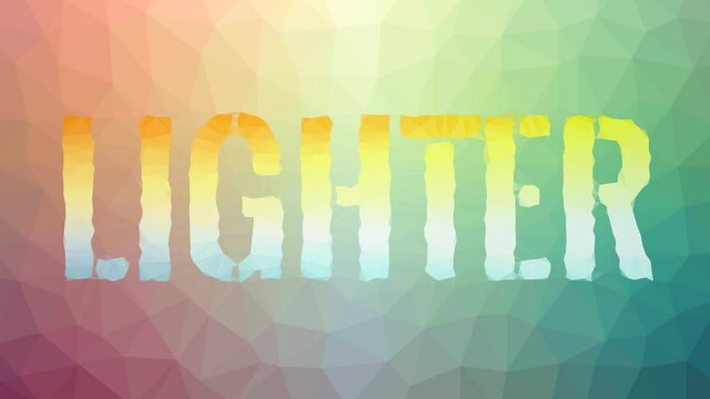 Lighter fade technological tessellated looping animated triangles
