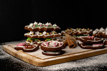 Christmas, New Year's holiday pastries
greeting card