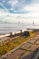 Obraz premium view of the sea from the beach side, Dili Timor Leste 