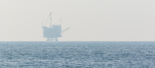 Oil platform, offshore platform, or (colloquially) oil rig, California, Usa, America