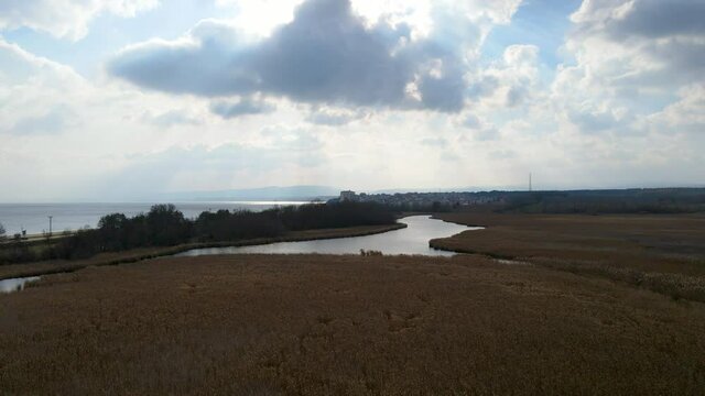 Lake and reeds in autumn, Igneada, Turkey