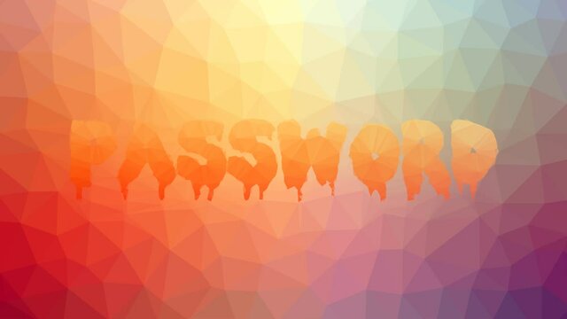 Password fade interesting tessellated looping animated triangles
