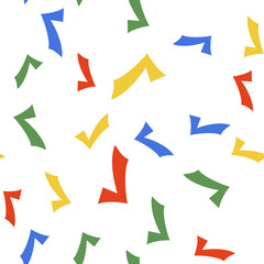 Color Check mark icon isolated seamless pattern on white background. Tick symbol. Vector.