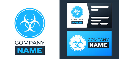 Logotype Biohazard symbol icon isolated on white background. Logo design template element. Vector.