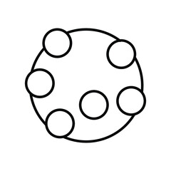 Chocolate Chip cookie food line icon