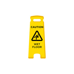 caution wet floor icon vector illustration design