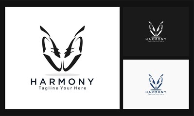 guitar vector harmony logo