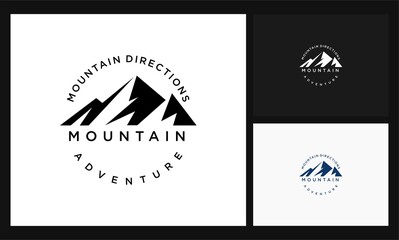 mountain directions logo vector
