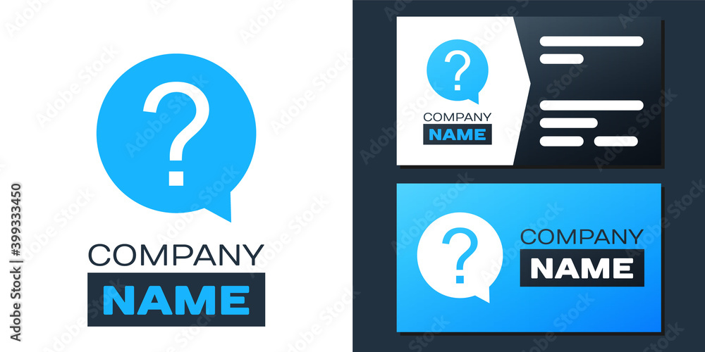 Poster logotype question mark in circle icon isolated on white background. hazard warning symbol. help symb
