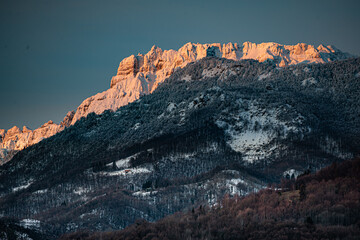 sunset over the mountains