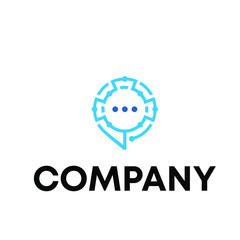 chat connection logo design