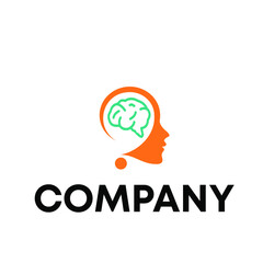 brain human logo design