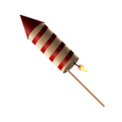 firework rocket onfire celebration party icon