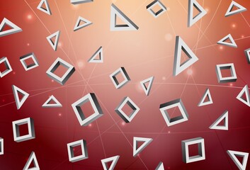 Dark Red, Yellow vector texture in rectangular style.