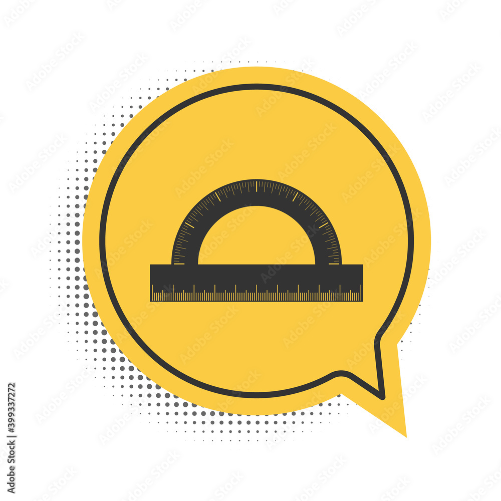 Poster black protractor grid for measuring degrees icon isolated on white background. tilt angle meter. mea