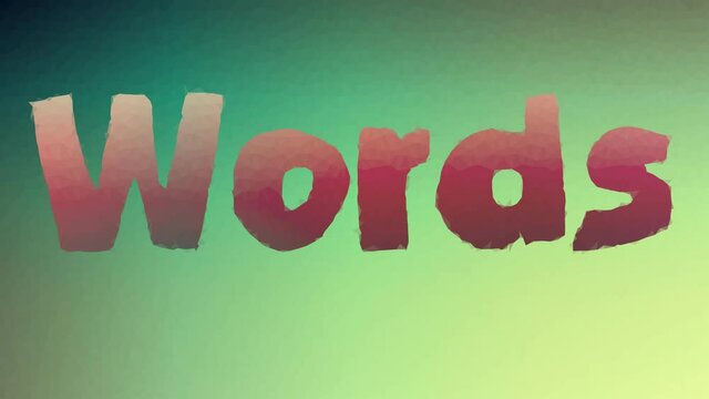 Words Fade Weird Tessellated Looping Animated Triangles