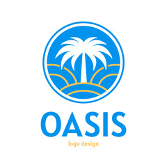 Fototapeta na wymiar Oasis logo template vector design 