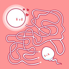 Cute funny labyrinth maze game