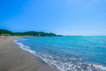 神奈川県逗子海岸の白潮
