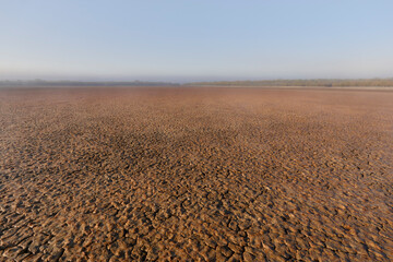 Laguna Ratosa nature reserve in times of drought in Antequera, Malaga. Spain