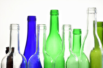 group of bottleneck on white background