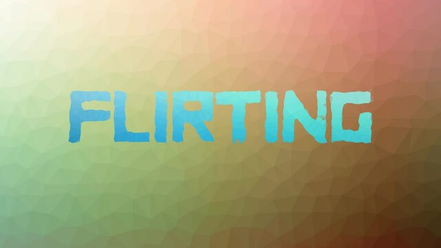 Flirting appearing weird tessellated looping moving triangles