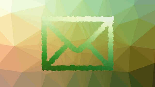 mail email letter dissolving techno tessellated looping animated polygons