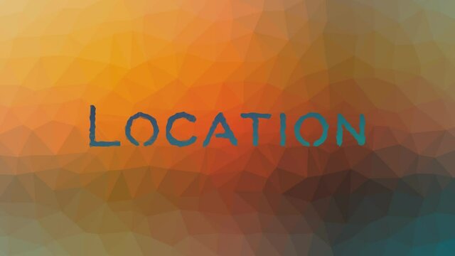 Location appearing weird tessellated looping pulsing triangles