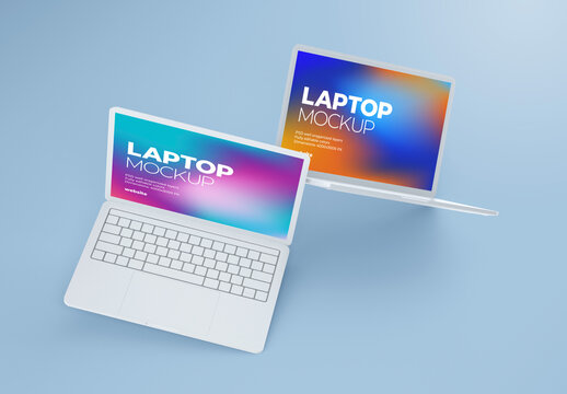 Clay Laptop Mockup for Web and UI Design Presentation