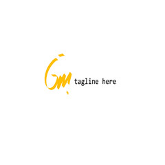  GM initial beauty monogram and elegant logo design