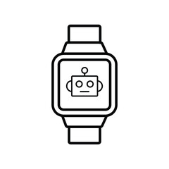 Smart Wrist Watch line icon