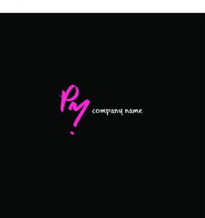 PM initial beauty monogram and elegant logo design